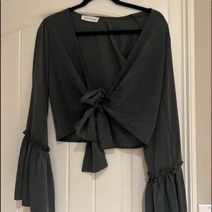 Belle Sleeve Tie Front Top